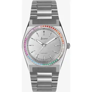 Accurist Origin Ladies Rainbow Set Silver Watch 70015