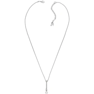 Adore Jewellery Ladies Adore Silver Plated Linear Pave & CZ Necklace