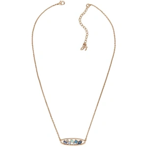 Adore Jewellery Ladies Adore Rose Gold Plated Mixed Crystal Oval Necklace