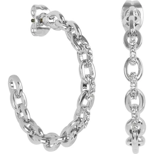 Adore Jewellery Ladies Adore Silver Plated Fixed Cable Link Hoop Earrings