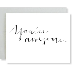 Akr Design Studio You're Awesome Calligraphy Greeting Card