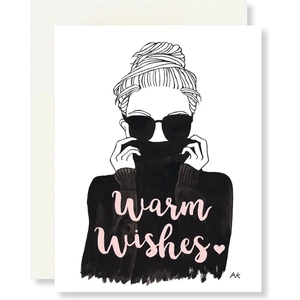 Akr Design Studio Warm Wishes Fashion Illustration Holiday Card