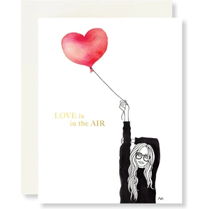 Akr Design Studio Love is in the Air with Gold Foil Greeting Card