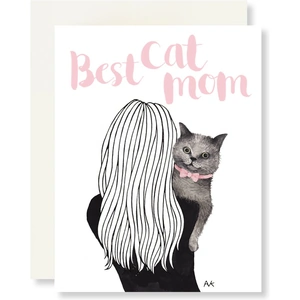 Akr Design Studio Best Cat Mom Greeting Card