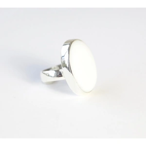 Alice Eden Jewellery Sterling Silver & White Onyx Ring