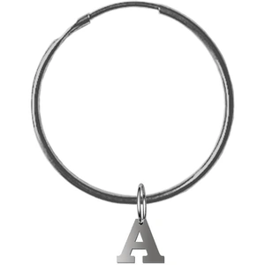 Alphallumer Hoop Earring - 9kt White Gold - Black Rhodium Hoop