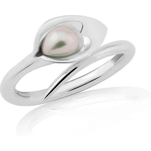 Amanda Cox Jewellery Small Silver Lily Pearl Ring - UK J - US 4.75 - EU 48.7