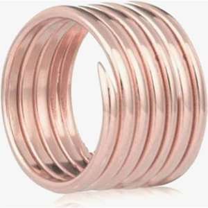 Amulette Rose Gold Plated Labyrinth Seven Coil Ring R002RGP K