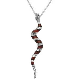 Archive Sterling Silver Amber Snake Necklace D