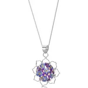 Archive Shrieking Violet Purple Haze Sterling Silver Lotus Flower Necklace