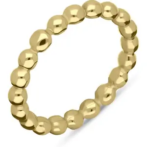 Archive 9ct Yellow Gold Stepping Stones Beaded Stacking Ring D