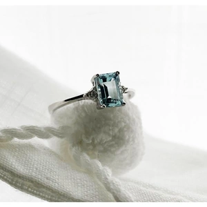 Ark Jewellery by Kristina Smith Blue Topaz Silver Cocktail Ring