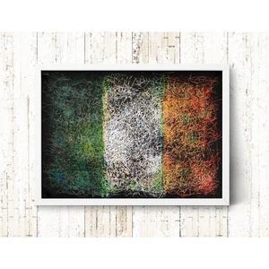 ArtForLOft Hand Painted Flag of Ireland