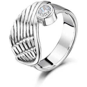 Sterling Silver & Cubic Zirconia Angel Wing Ring | Becky Rowe - UK L - US 5.75 - EU 51.2