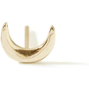 Black Betty Design 9kt Yellow Gold Moon Stud Earrings