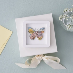 Bombus Miniature Custom Map Butterfly Wall Art