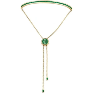 Borgioni Baguette Toggle Bracelet Yellow Gold and Emeralds