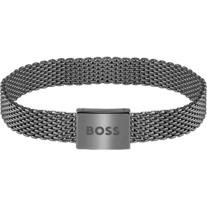 BOSS Men's Essential Mesh Bracelet in Grey Stainless Steel