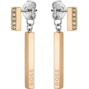 BOSS Women's Saya Crystal Drop Earrings in Gold Plated Stainless Steel
