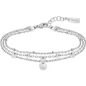 BOSS Women's Iris Layered Chain Bracelet in Stainless Steel