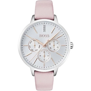 BOSS Ladies Symphony Pink Leather Strap Watch 1502419