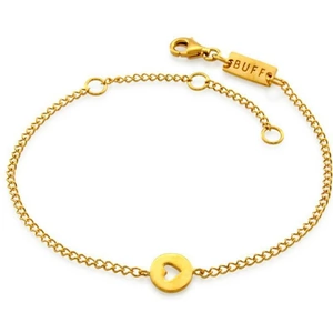 Buff Yellow Gold Plated Total Eclipse Of The Heart Bracelet