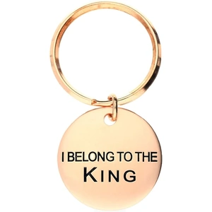 C W Sellors Chatsworth The Dog Copper Vermeil I Belong To The King Keyring