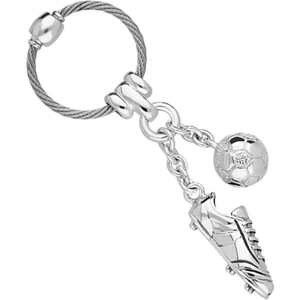 C W Sellors Sterling Silver Football Boot and Ball Keyring