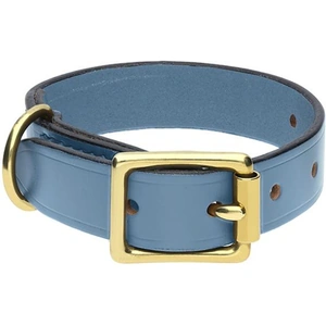 C W Sellors Chatsworth The Dog Blue English Leather Brass Buckle 2cm Collar - Medium 30-40cm