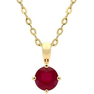 C W Sellors Precious Gemstones 18ct Yellow Gold 0.60ct Ruby Round Cut Necklace