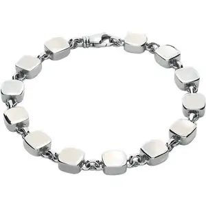 C W Sellors Sterling Silver Mother of Pearl Square Cushion Bracelet