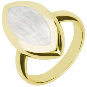 C W Sellors 9ct Yellow Gold Mother of Pearl Framed Marquise Ring - Default Title / Yellow Gold