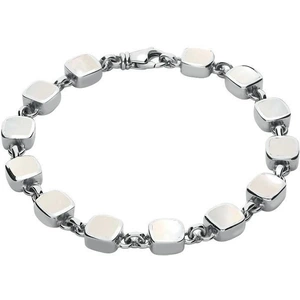 C W Sellors Sterling Silver Mother of Pearl Square Cushion Bracelet - Default Title / Silver