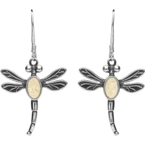 C W Sellors Sterling Silver Coquina Dragonfly Hook Earrings