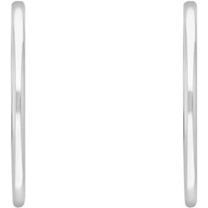 C W Sellors Sterling Silver 30mm Hoop Earrings - Silver