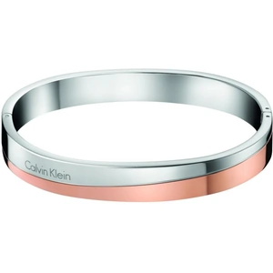 CALVIN KLEIN Jewellery Ladies CALVIN KLEIN Two-Tone Steel and Rose Plate Extra Small Hook Bangle