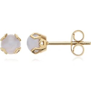 Carolin Stone Jewelry 18kt Gold Plated Silver Mystic-me Agate Stud Earrings