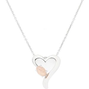 Carolin Stone Jewelry Silver & Pink Moonstone Lovely Heart Necklace