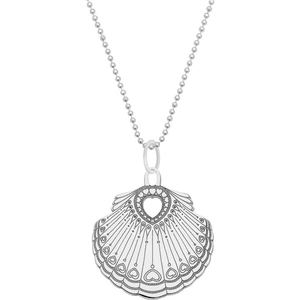 CarterGore Sterling Silver Clam Shell Pendant Necklace