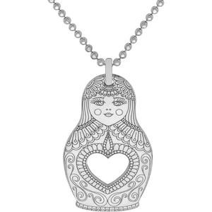 CarterGore Sterling Silver Russian Doll Pendant Necklace