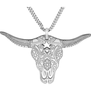 CarterGore Sterling Silver Texas Longhorn Pendant Necklace