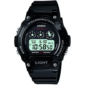 Mens Casio 'Sport' Black and LCD Plastic/Resin Quartz Chronograph Watch