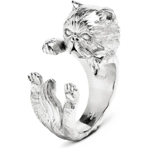 Cat Fever Sterling Silver Persian Hug Ring