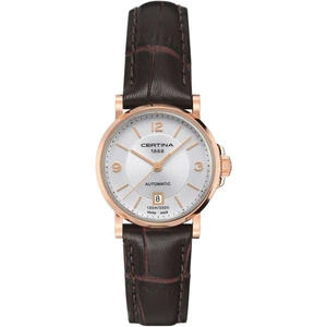 Ladies Certina DS Caimano Automatic Brown Leather Strap Watch