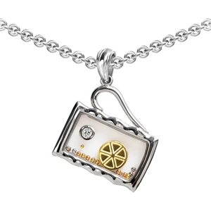 White Gold & Diamond Mug Secret Pendant | Chekotin Jewellery