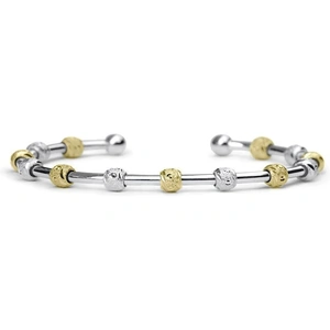 Chelsea Charles Laurel Silver and Gold Two-Tone Bracelet