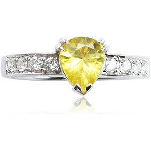 Cherie Thum Classic Yellow Sapphire Ring - UK K 1/2 - US 5.5 - EU 50.6