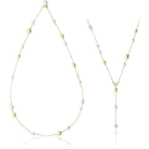 Chimento Armillas Acqua 18ct Yellow Gold Pearl Diamond Necklace