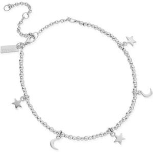 View product details for the ChloBo Mini Cute Moon & Stars Anklet SANMC8061104