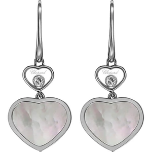 Chopard Happy Hearts 18ct White Gold Mother of Pearl Diamond Earrings